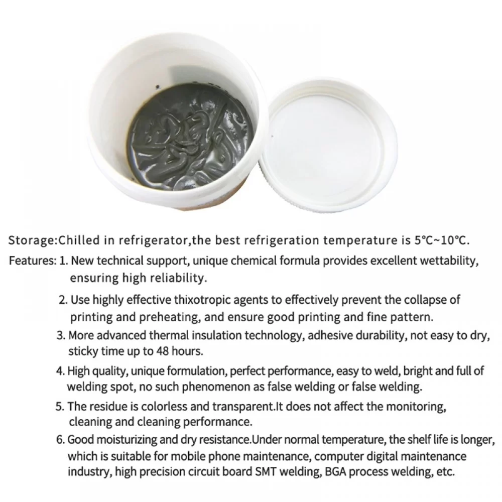 Picture of BEST-507 Lead-free Solder Paste Flux Helping Soldering